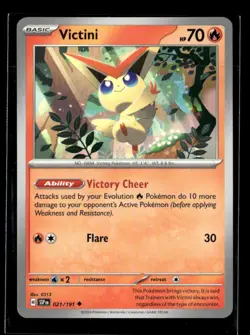 Pokemon Victini 021/191 Surging Sparks Non Holo Uncommon 4 Card Lot - Image 1