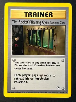 The Rocket's Training Gym 104/132 Gym Heroes Rare - Pokemon Card Near Mint - Image 1