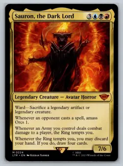 MTG Lord of the Rings #224 Sauron, the Dark Lord Mythic Legendary Creature - Image 1