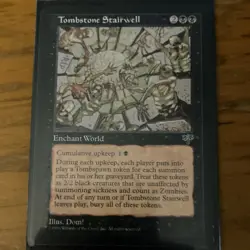 Wizards of the Coast Tombstone Stairwell Mirage Enchant World Black 1996 Regular - Image 1