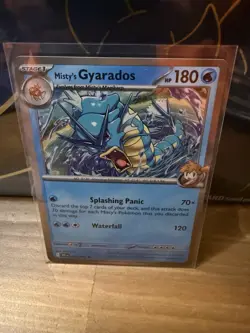Pokemon TCG Gyarados Reverse Holo Rare Misty's Destined Rivals 049/182 - Image 1