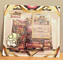 Pokemon TCG Lost Origin Sword & Shield 3 Card Packs +Coin Regigigas New Sealed - Image 3