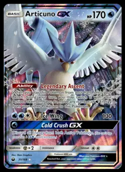 Pokemon TCG SM - Celestial Storm #31/168 Articuno GX Holo LP - Image 1