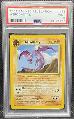 2001 Pokemon Neo Revelation Aerodactyl 15/66 PSA 9 - Image 1