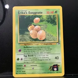 Pokemon TCG Erika's Exeggcute Gym Heroes 43/132 Unlimited Atsuko Nishida LP - Image 1