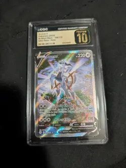 CGC 10 PRISTINE Pokemon Arceus V Brilliant Stars Full Alt Art #166/172 UR 2022 - Image 1