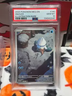 PSA 10 GEM Mint Snover 140/132 Illustration Rare - Pokemon ME01 MEG - Image 3