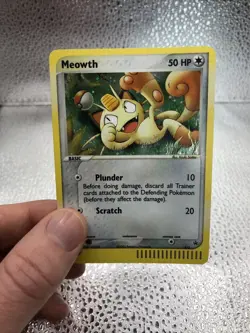 2003 Pokemon TCG Meowth Black Star Promo 013 Holo Nintendo E-Reader SWIRL NM-LP! - Image 4