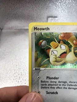 2003 Pokemon TCG Meowth Black Star Promo 013 Holo Nintendo E-Reader SWIRL NM-LP! - Image 5