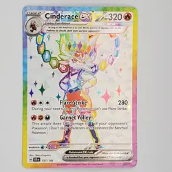 2024 Pokemon SV Stellar Crown SCR EN Cinderace ex 157/142 - Image 1
