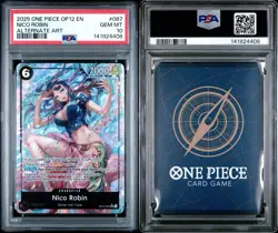 PSA 10 2025 ONE PIECE OP12 LEGACY OF THE MASTER #087 NICO ROBIN ALTERNATE ART - Image 3