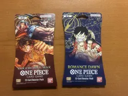 One Piece Op-01 / Op-02 Sleeved Booster Pack (Sealed) Romance Dawn / Paramount - Image 1