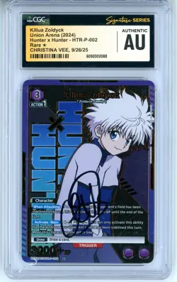 CGC Signed Christina Vee Union Arena Killua Zoldyck UE02BT/HTR-P-002 (2024) - Image 1