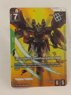 Gundam TCG Gundam Deathscythe Hell Store Tournament Winner Card - Image 1