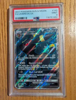 Umbreon Gx 142/149 Sun & Moon Base Set PSA 9 Pokemon Card - Image 1