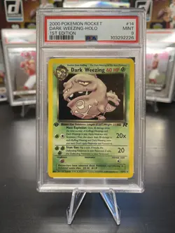 PSA 9 Dark Weezing 1st Edition Holo Rare Team Rocket 14/82 Pokemon Card - Image 1