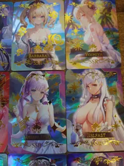 Genshin Impact Waifu 9 Card Lot - Beautiful Goddess Story Cards Mona Yelan Jean - Image 2