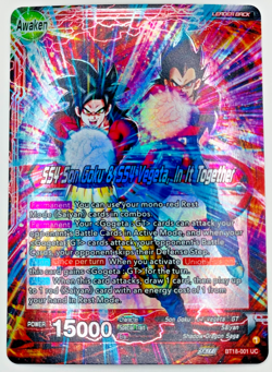 SS4 Son Goku & SS4 Vegeta, In It Together Foil Dragon Ball Super Card Game | NM - Image 1