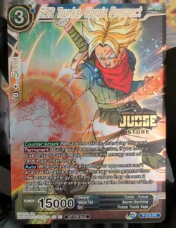 SS2 Trunks Heroic Prospect JUDGE STAMP Foil Dragon Ball Super Masters Card Game - Image 1