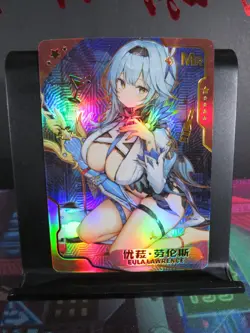Eula Genshin Impact MR Holo Foil Card Rare Goddess Story Doujin CCG NM Waifu - Image 1