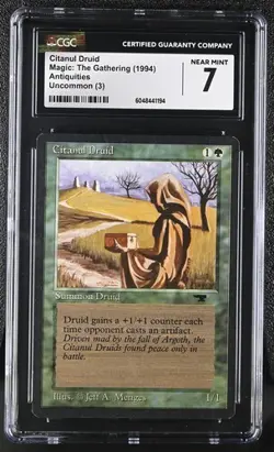 MTG Magic: The Gathering English Citanul Druid 1994 Antiquities CGC 7 - Image 1