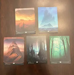 MTG Unstable Full Art Lands x5- FULL SET!! (One of Each) MINT!!! - Image 1