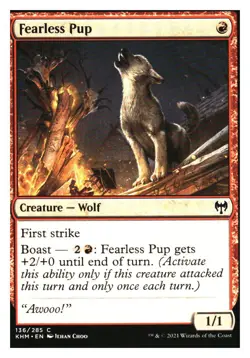 Fearless Pup Kaldheim MTG - NM+ - Image 1