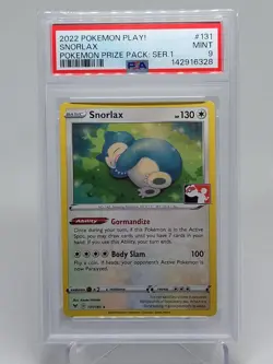 2022 Pokemon Play! TCG Snorlax 131/185 - Prize Pack Series 1 PSA 9 - Image 1