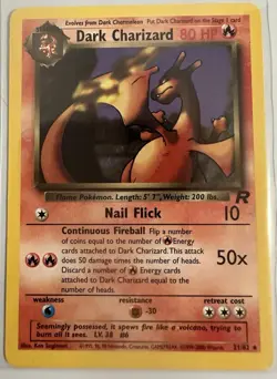Pokemon Dark Charizard Team Rocket Rare 21/82 Fire Non Holo - Image 1
