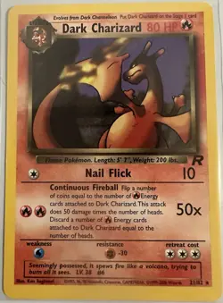 Pokemon Dark Charizard Team Rocket Rare 21/82 Fire Non Holo - Image 2