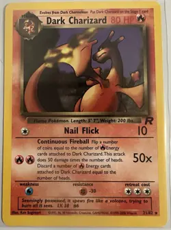 Pokemon Dark Charizard Team Rocket Rare 21/82 Fire Non Holo - Image 4