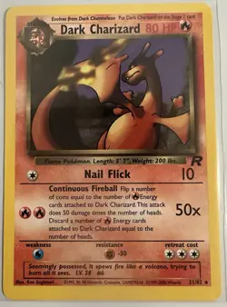Pokemon Dark Charizard Team Rocket Rare 21/82 Fire Non Holo - Image 5