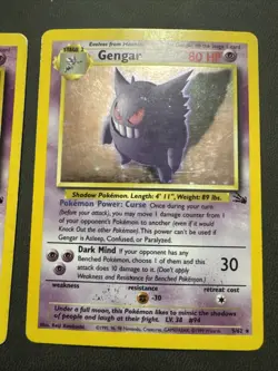 Pokemon TCG Gengar Fossil Holo and Non Holo Cards 5/62 And 20/62 Unlimited Rare - Image 2