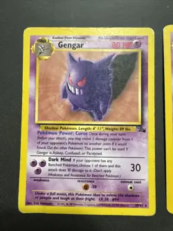 Pokemon TCG Gengar Fossil Holo and Non Holo Cards 5/62 And 20/62 Unlimited Rare - Image 3