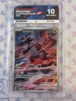 Pokemon TCG Groudon Card Paradox Rift 199/182 Ace 10 - Image 1