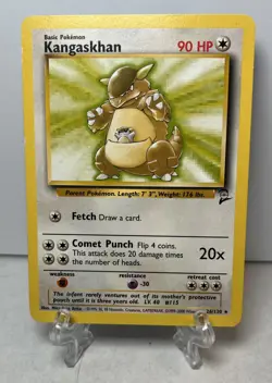 Kangaskhan 26/130 Rare Base Set 2 Pokemon TCG Non Holo LP - Image 1