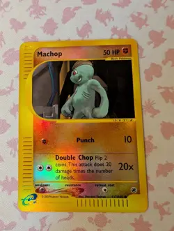 Pokemon TCG Reverse Holo Machop Expedition 117/165 - Image 5