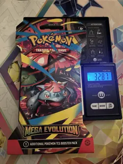 (VERY HEAVY) 32.87g Pokemon TCG Mega Evolution Sleeved Booster Pack (SEALED)✅ - Image 1