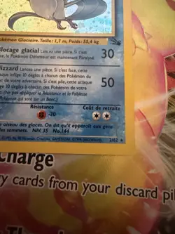 2000 Pokemon FRENCH Unlimited Fossil Artikodin-Articuno Holo 2/62 Light Play - Image 5