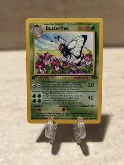 Pokemon TCG Butterfree Jungle 33/64 1st Edition Uncommon Card Vintage 1999 - Image 1