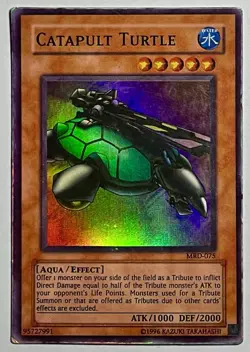Catapult Turtle MRD-075 (MP) Unlimited Super Rare 1996 Yu-Gi-Oh! Card - Image 1