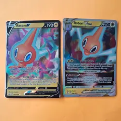 Rotom V 045/159 & Rotom Vstar 46/159 SWSH Crown Zenith x2 Half Art Pokemon Cards - Image 2