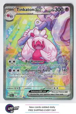 Tinkaton ex 262/193 - SV02: Paldea Evolved Special Illustration Rare SIR Holo NM - Image 1