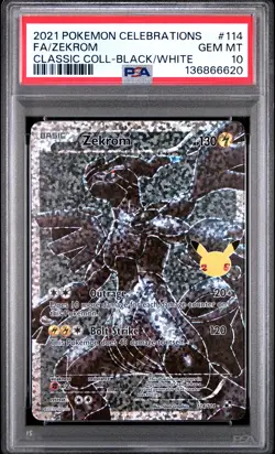 2021 POKEMON CELEBRATIONS CLASSIC COLL #114 FULL ART/ZEKROM PSA 10 - Image 1