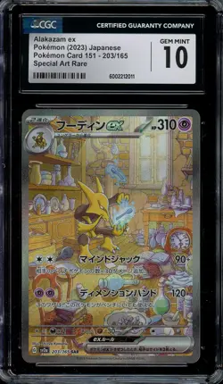 Alakazam ex Pokemon 2023 SV 151 Japanese Special Art Rare 203/165 CGC 10 GEM MT - Image 1