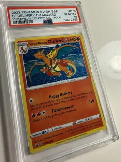2022 POKEMON SWSH BLACK STAR PROMO #075 SPECIAL DELIVERY CHARIZARD-HOLO PSA 10 - Image 3