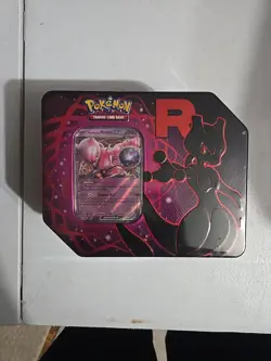 Pokemon TCG Team Rocket Mewtwo Destined Rivals Tin Brand New Factory Sealed - Image 1