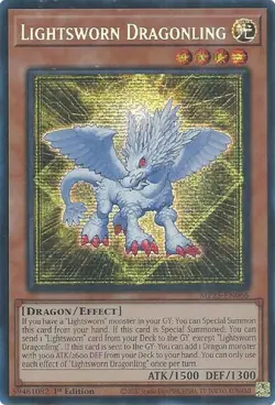 Yugioh! Lightsworn Dragonling - MP25-EN066 - Prismatic Secret Rare - 1st Edition - Image 1
