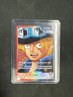 Namco One Piece CCG Sabo Leader OP13-004 Carrying on His Will Foil Alternate Art - Image 1