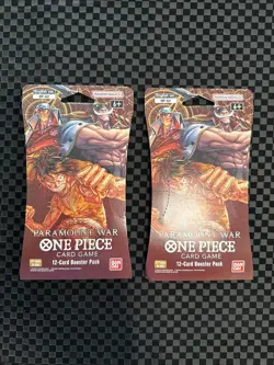 One Piece TCG English OP-02 Paramount War Sleeved Blister Booster Packs lot of 2 - Image 1